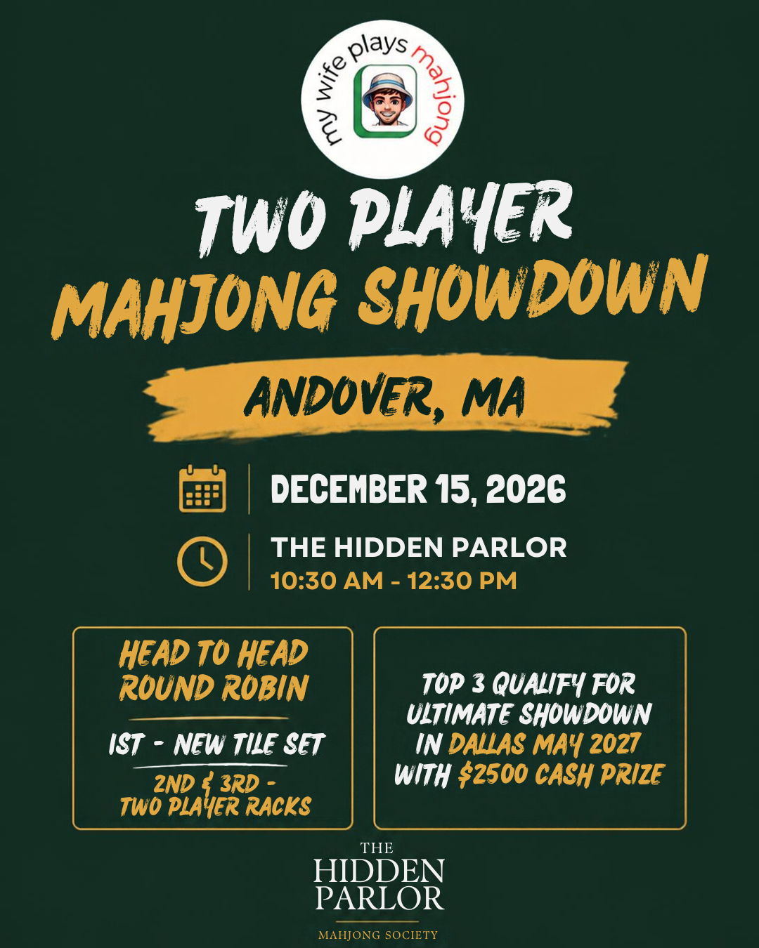 Two Player Showdown – The Hidden Parlor, Boston