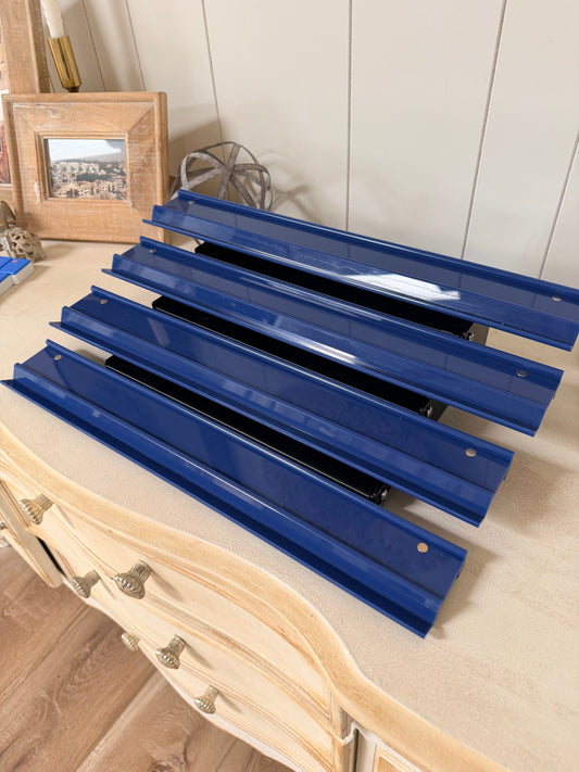 Navy Acrylic Mahjong Racks with Magnetic Pushers