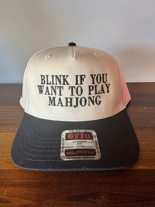 "Blink If You Want to Mahjong" Trucker Hat